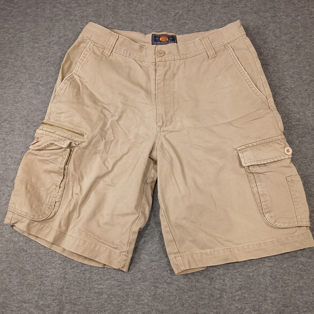 Route 66 Original Clothing Co Flat‎ Front Cargo Shorts Men's Khaki Size 32